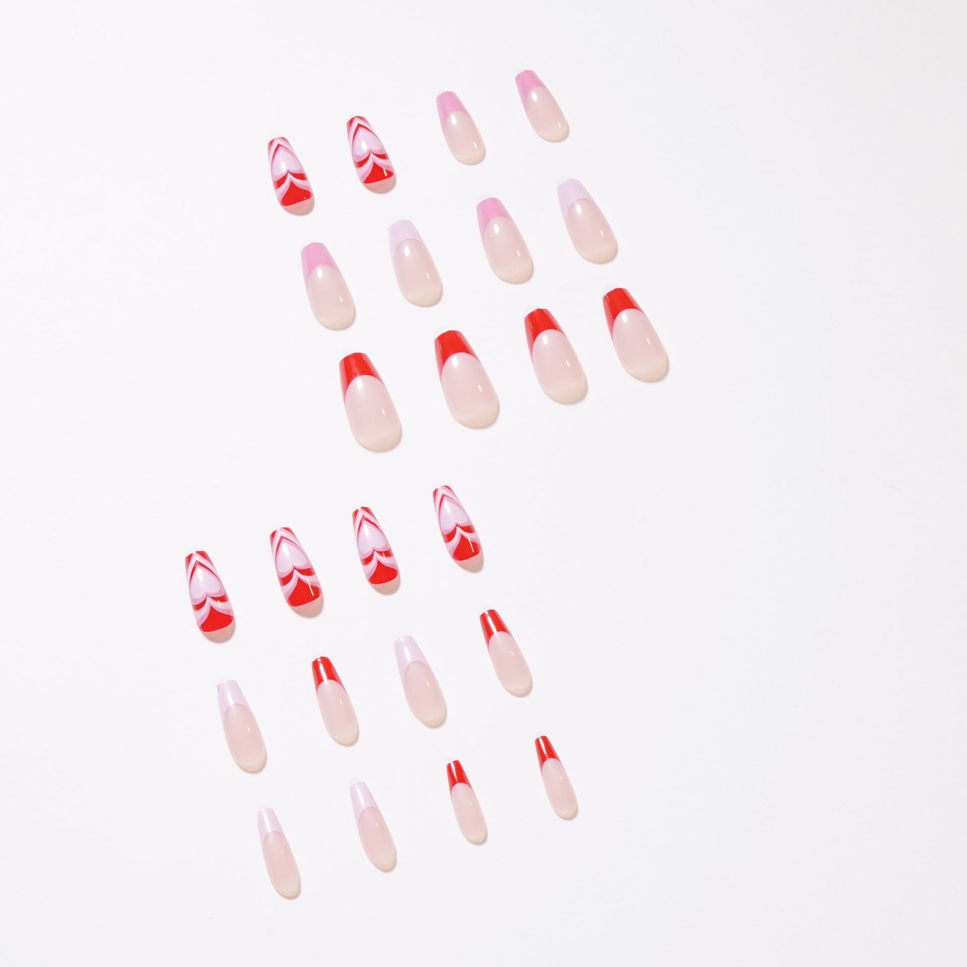 Wholesale Plastic French Heart Nail Stickers